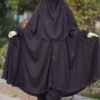 Black Plazzo with Khimar Set 01