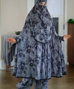 Alternative view of Khimar & Plazo Set -996