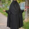 Semi Long Khimar – Black