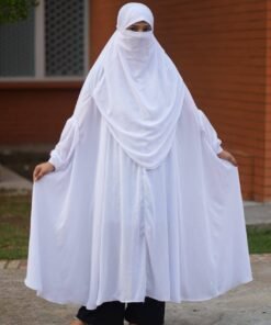 Alternative view of Semi Long Khimar – White